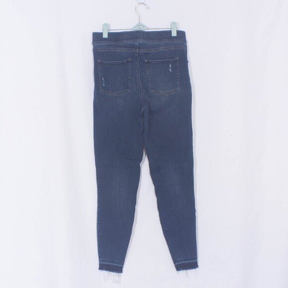 SPANX Pull On Release Hem Skinny High Rise Jean Leggings Size L - Picture 5 of 9